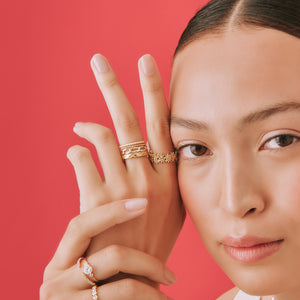 Open Link Ring NikNenz™ Premium Gold & Diamonds