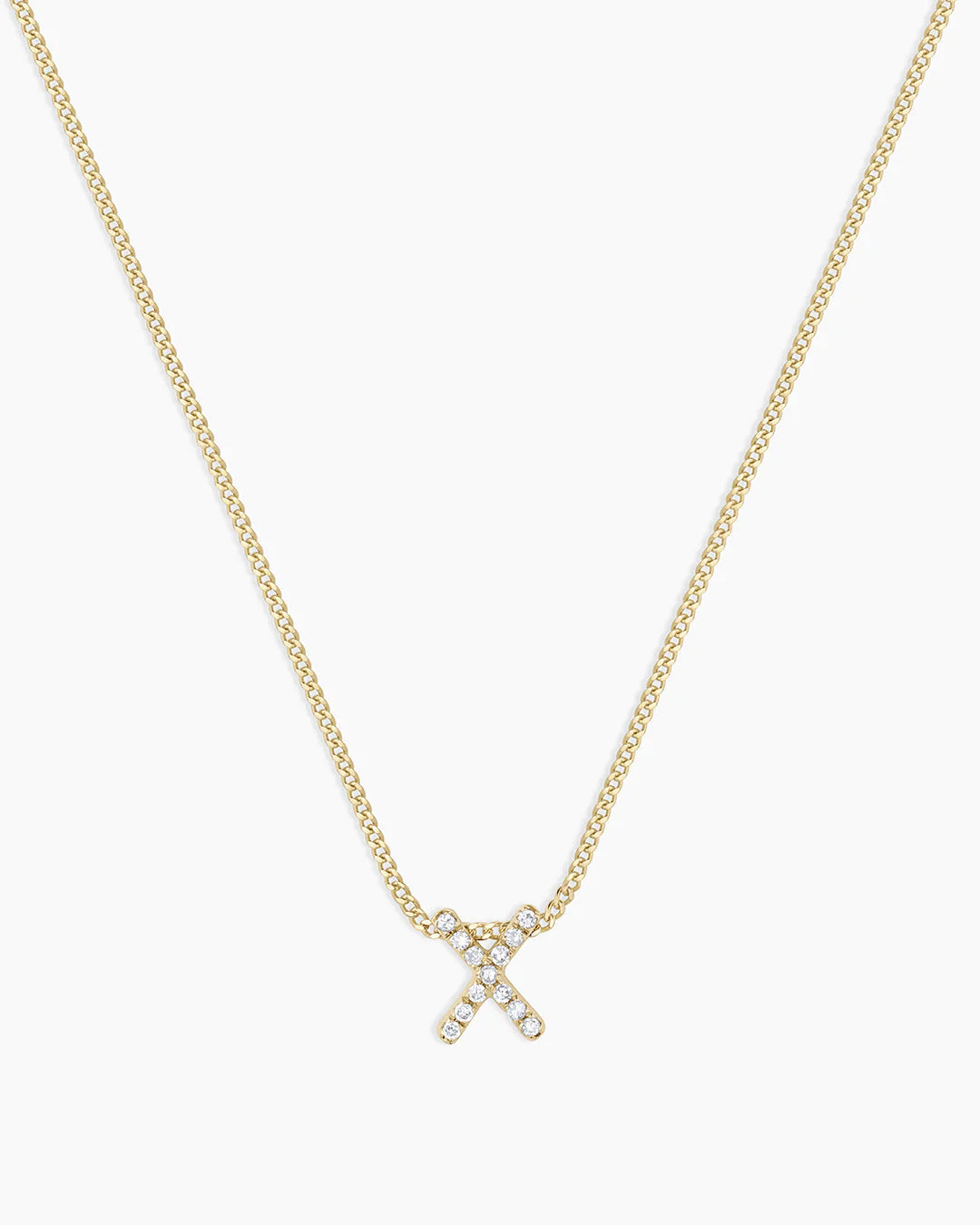 14K Diamond Alphabet Necklace