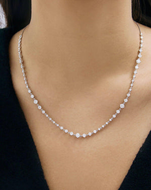 Elegant Starlight Lab Diamond Tennis Necklace.