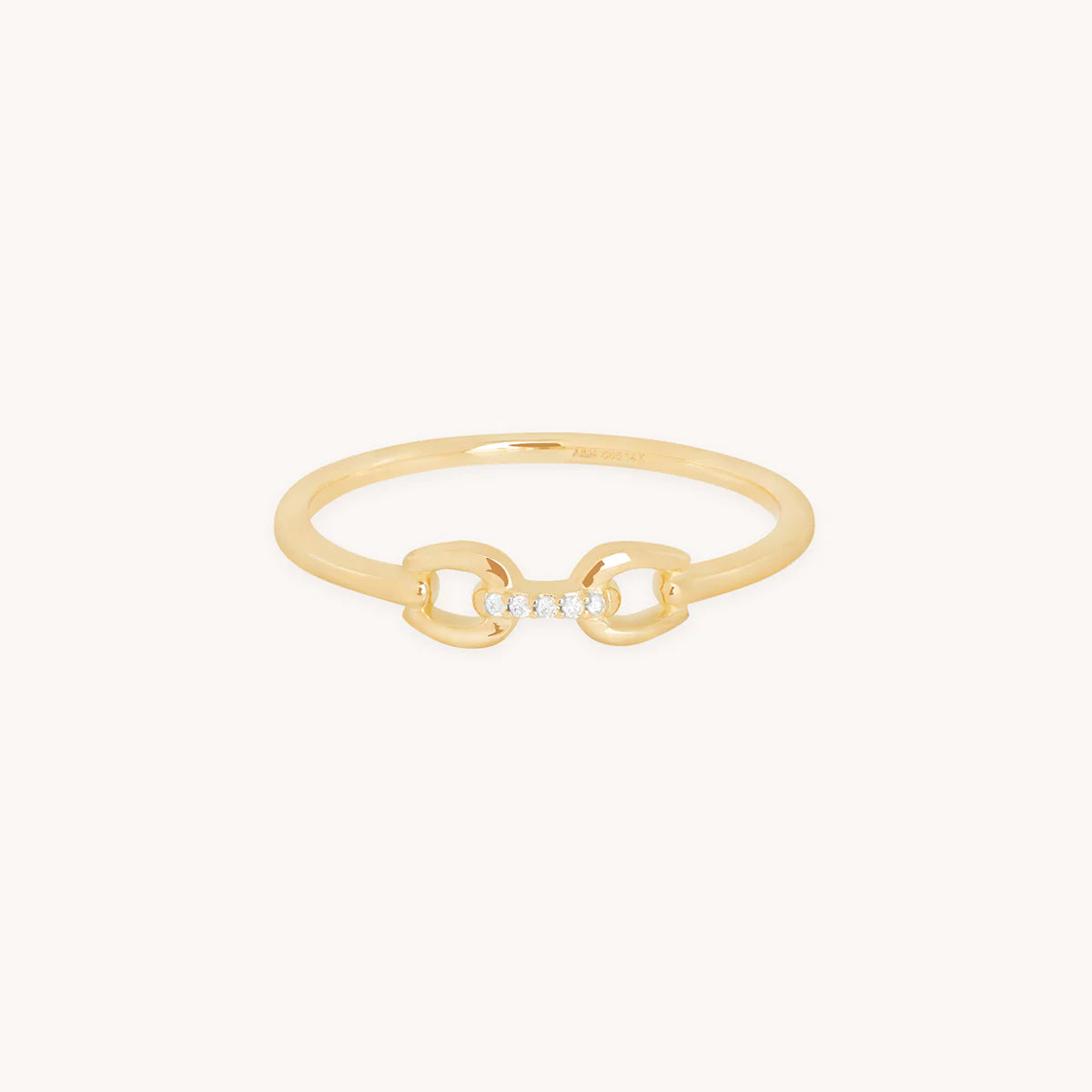 Diamond Hardware Ring in Solid Gold