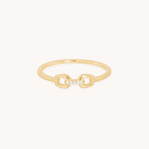 Diamond Hardware Ring in Solid Gold