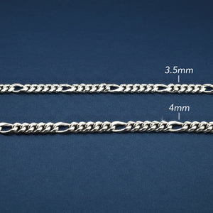 Sterling Silver Italian Figaro Chain Bracelet