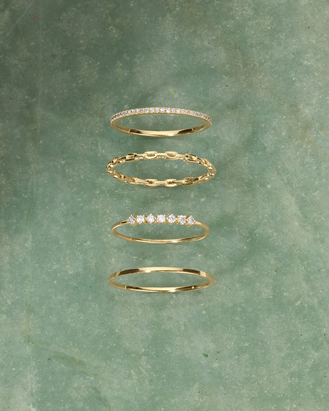 14K Diamond Bar Eternity Ring