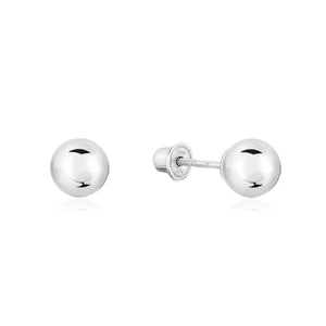 Stylish Set of 3 Unisex 14K Yellow and White Gold Ball Stud Earrings with Secure Screwbacks.