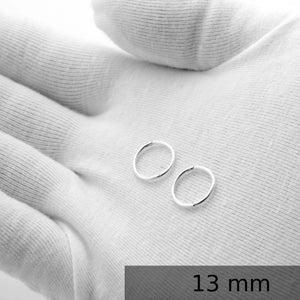 Hinged Sleeper Earrings: Sterling Silver or Gold Hoops (10Mm 13Mm 16Mm)