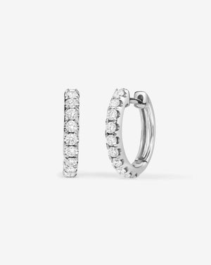 Glamorous Jumbo Diamond Huggie Earrings.