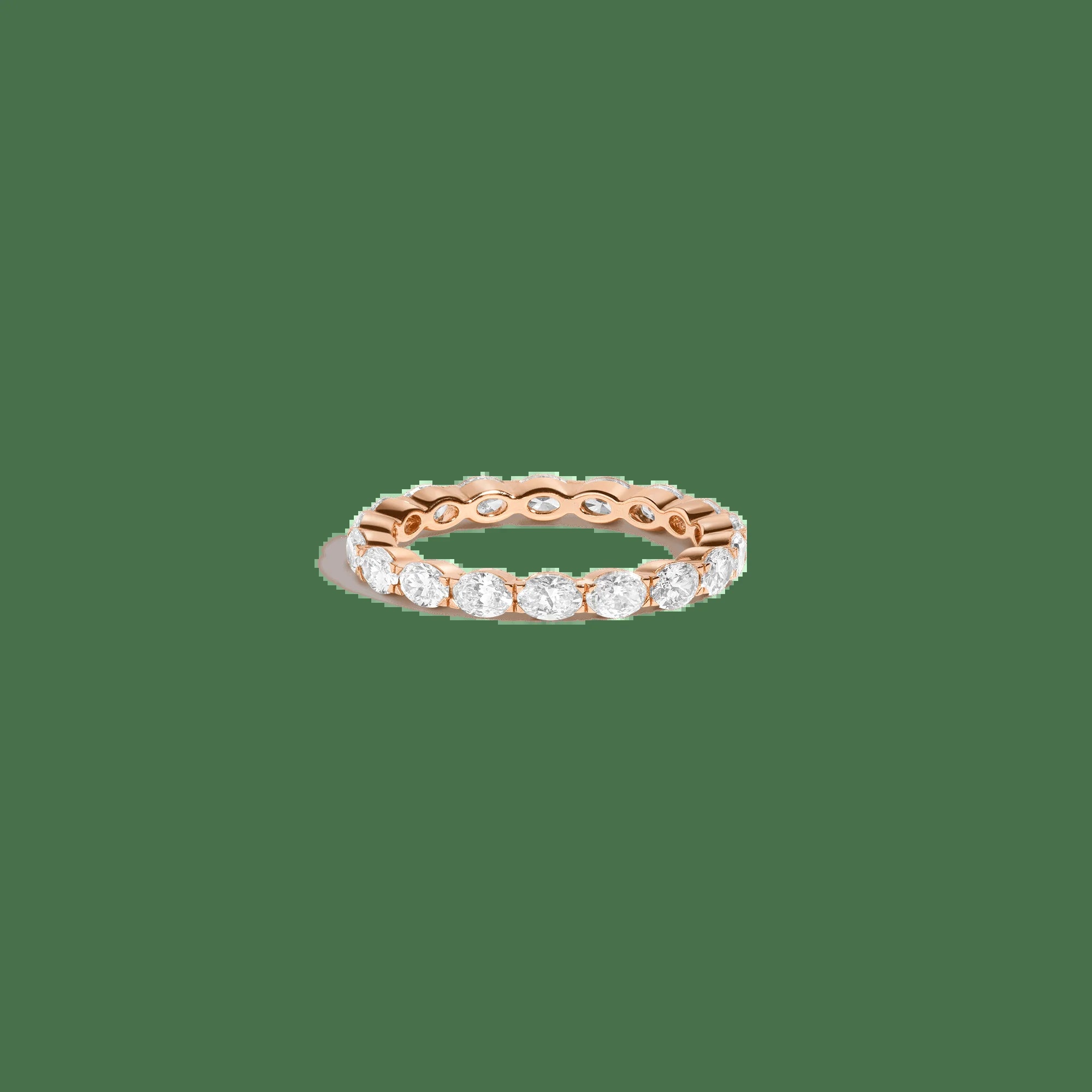 Horizontal Oval Lab Grown Diamond Eternity Ring NikNenz™ Premium Gold & Diamonds