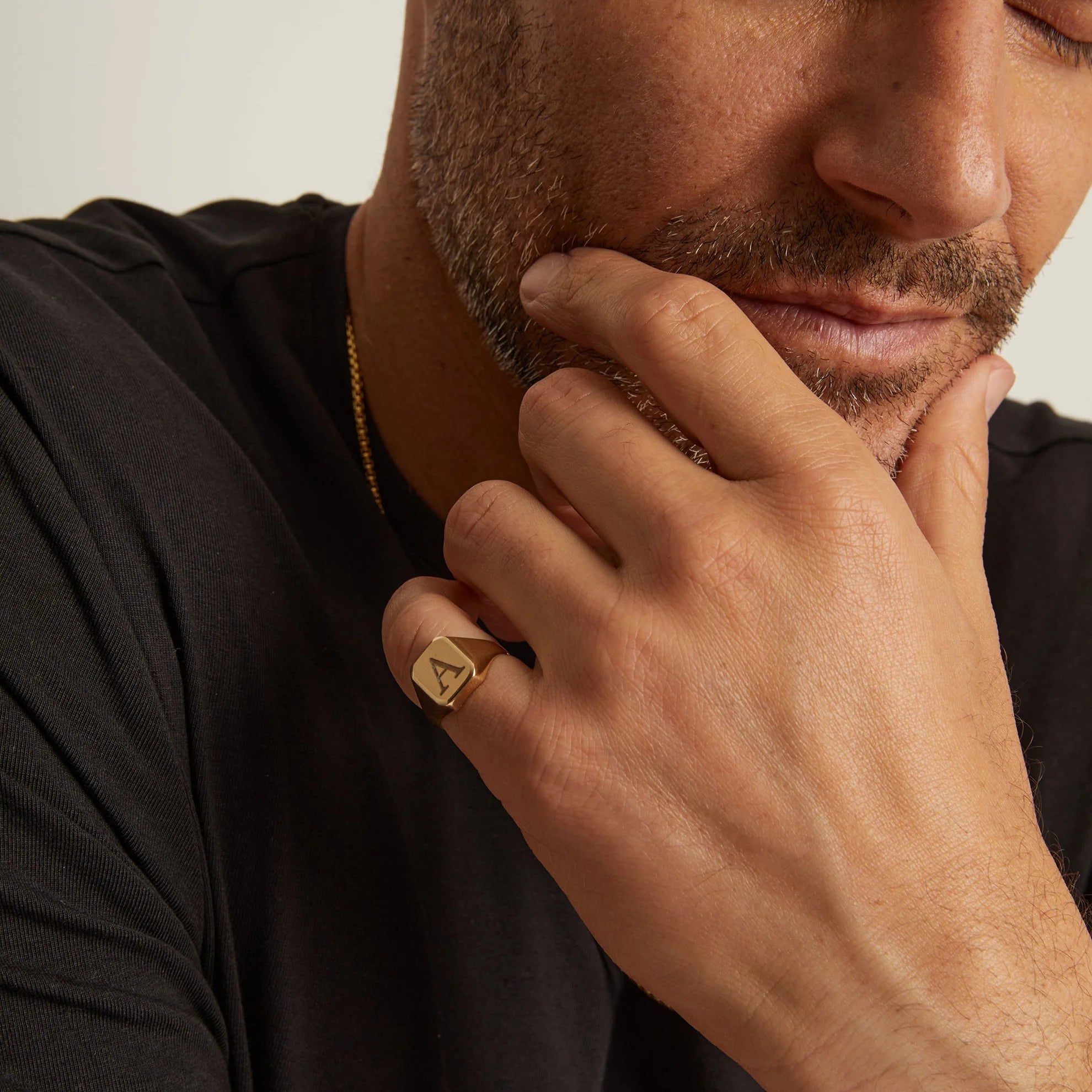 Square Signet Ring NikNenz™ Premium Gold & Diamonds
