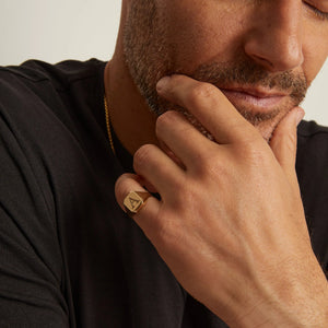 Square Signet Ring NikNenz™ Premium Gold & Diamonds