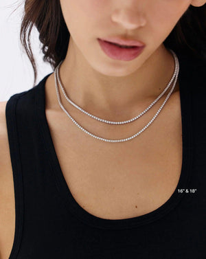 Timeless Elegance: Classic Diamond Tennis Necklace.