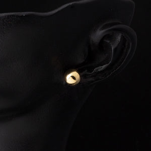 14K Solid Gold Ball Stud Earrings, Yellow Gold Ball Earrings 8Mm, Gold round Ball Stud Sleeper Earrings, Classic Jewelry