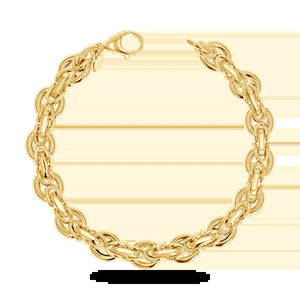 Crescent Weave Link Chain Bracelet