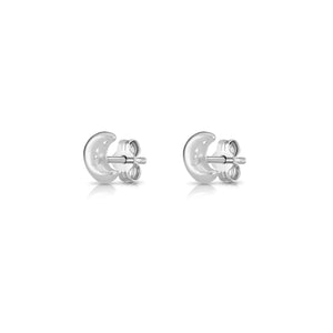 Sterling Silver Small Moon Crescent Studs