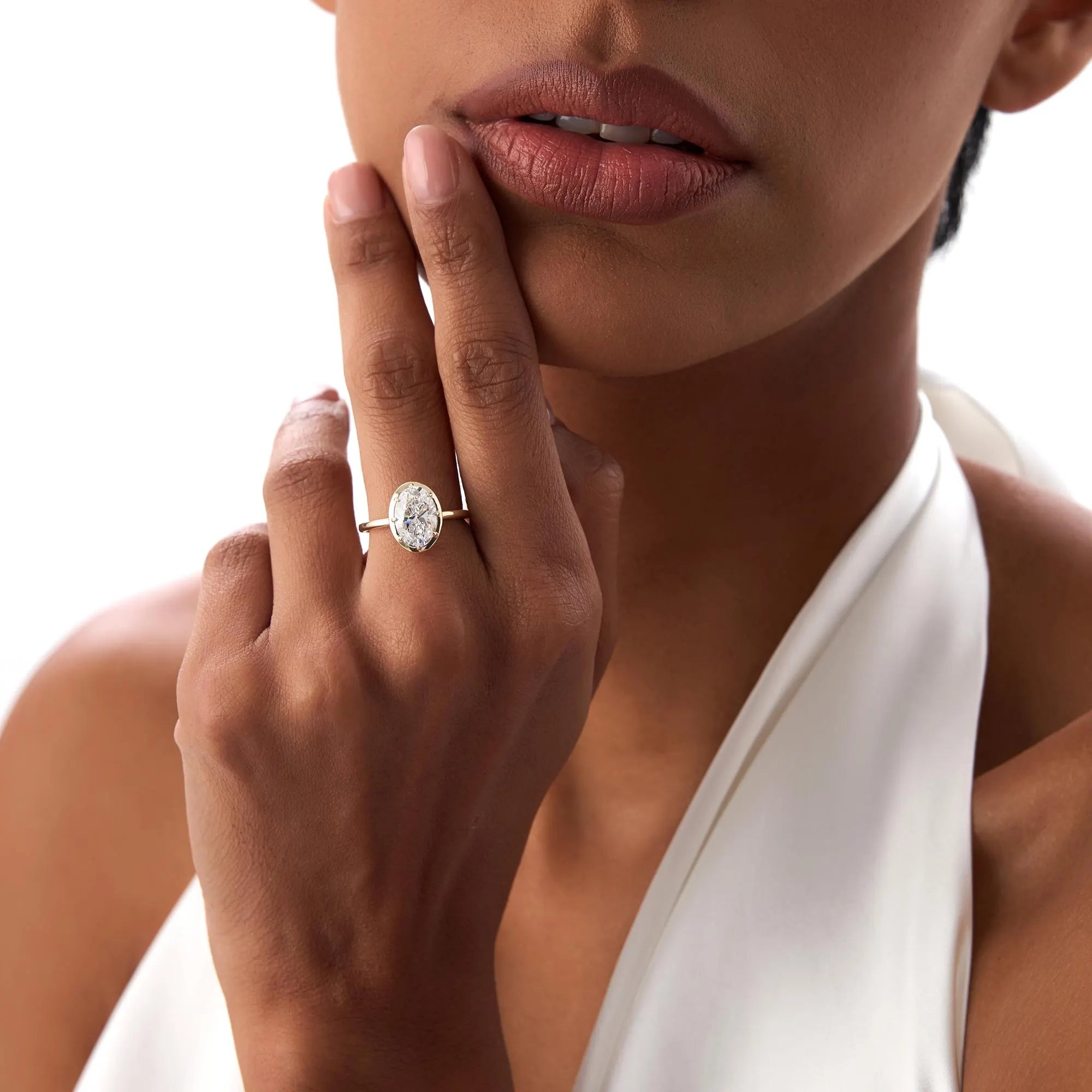2.00 Ctw Oval Lab Diamond 14K Gold Solitaire Engagement Ring