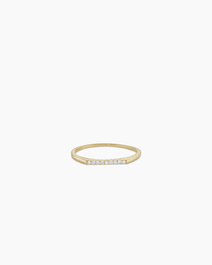 14K Diamond Bar Ring