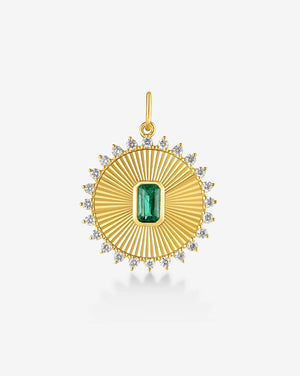 Stunning Fluted Emerald Pendant - Elevate Your Elegance.