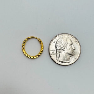 Pure Gold Hoops 2.3 Grams, 24K Solid Gold Earrings for Women, 15MM Hoops for Her, Genuine 999.9 Yellow Gold