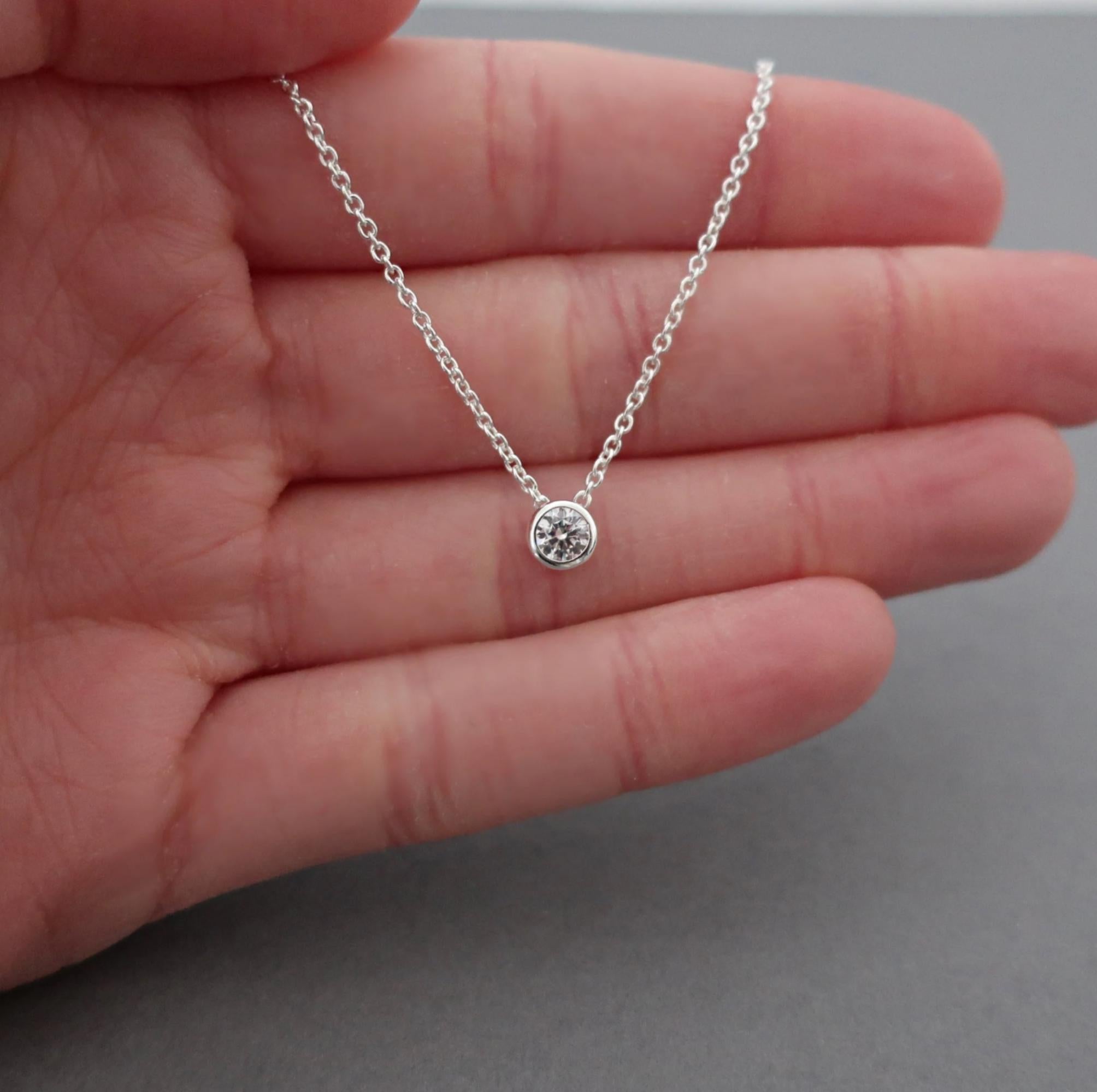 Cz Diamond Solitaire Crystal Necklace Sterling Silver, Bridesmaid Necklace Jewellery Gift, Tiny Cz Cubic Zirconia Wedding Necklace Jewellery