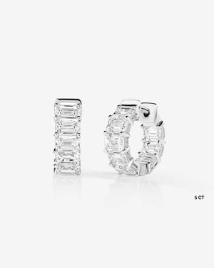Stunning Emerald Lab Diamond Huggies - Elevate Your Style!.