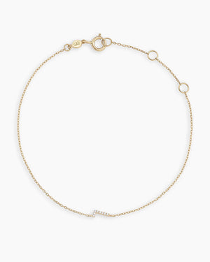 14K Diamond Pavé Alphabet Bracelet
