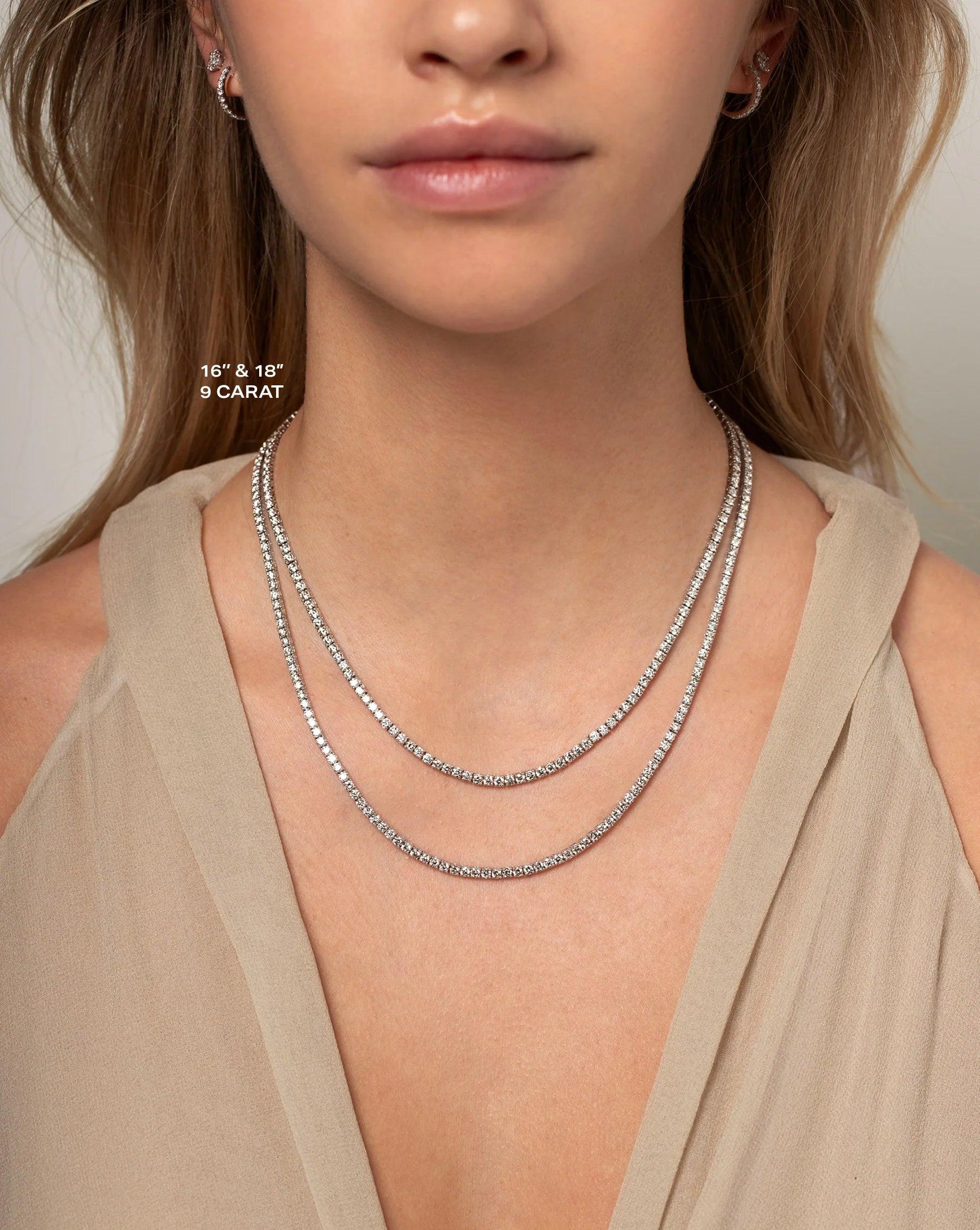 Timeless Elegance: Classic Diamond Tennis Necklace.
