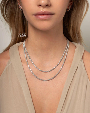 Timeless Elegance: Classic Diamond Tennis Necklace.