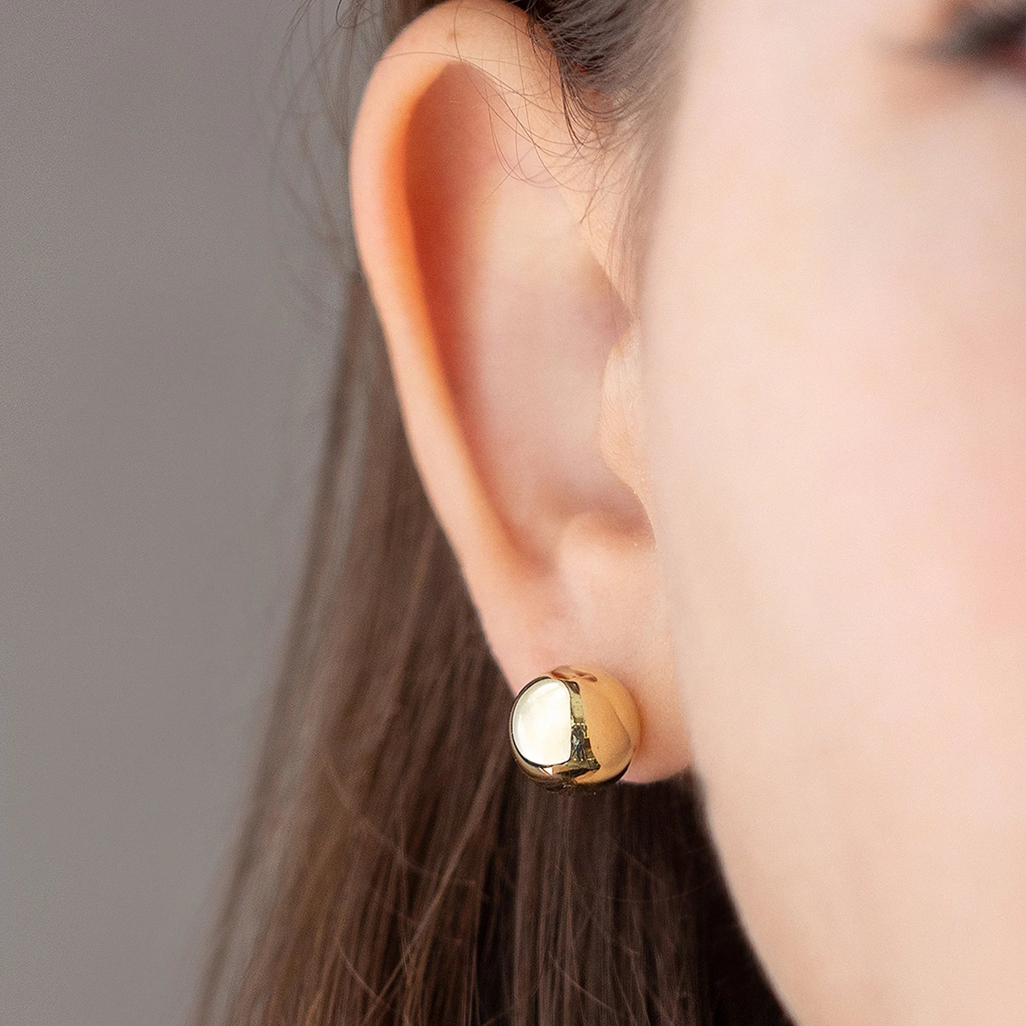 14K Real Gold High Polished Stud Earrings with Push Back Closure | Sizes: 5Mm, 6Mm, 7Mm, 10Mm | High Quality Ball Studs