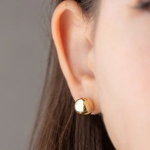 14K Real Gold High Polished Stud Earrings with Push Back Closure | Sizes: 5Mm, 6Mm, 7Mm, 10Mm | High Quality Ball Studs