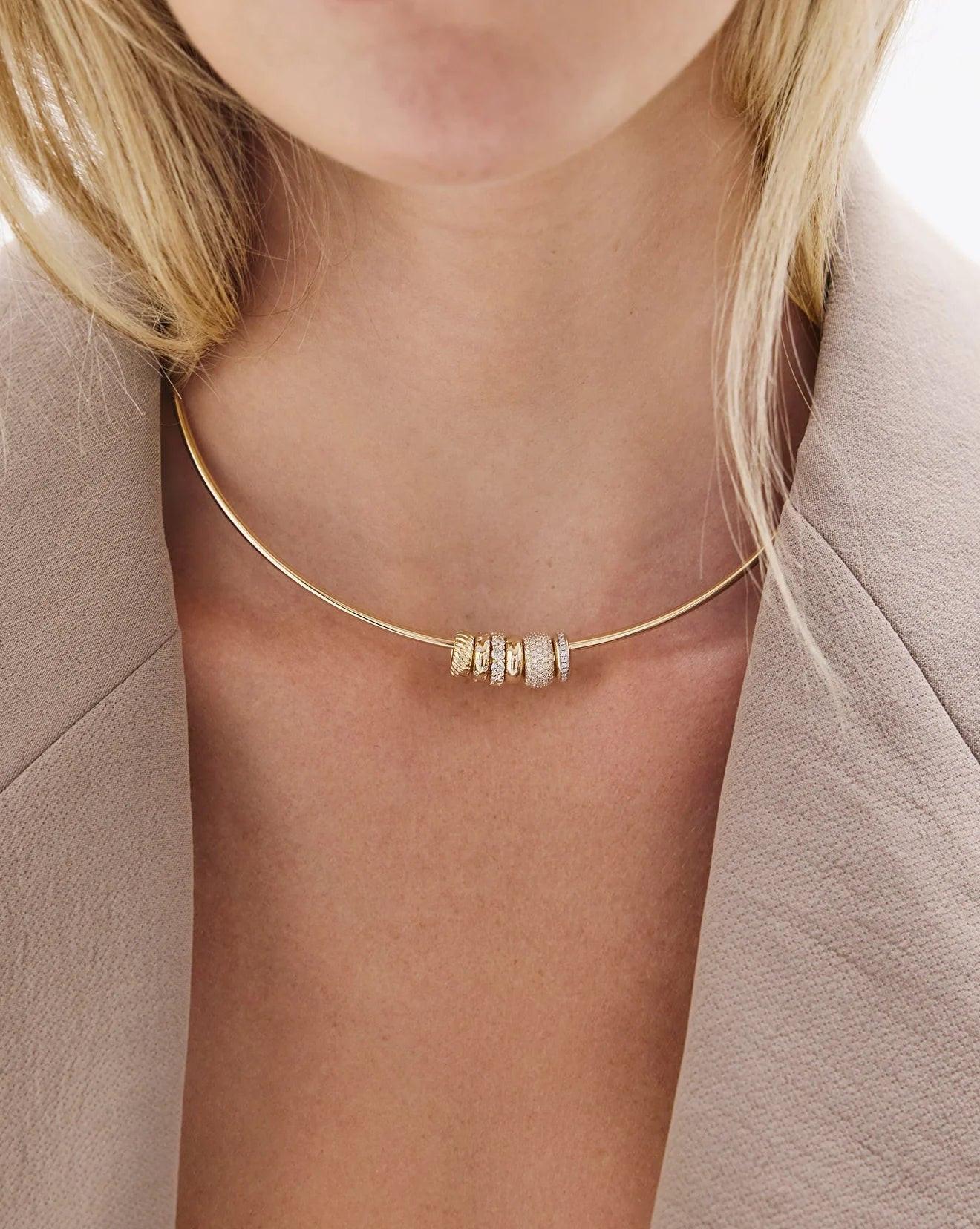 Eternal Elegance: Scattered Diamond Eternity Bead.