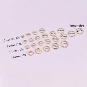14K Solid Gold Clicker Hoop Earring - Stylish Hinged Cartilage, Helix, Tragus, and Nose Ring.