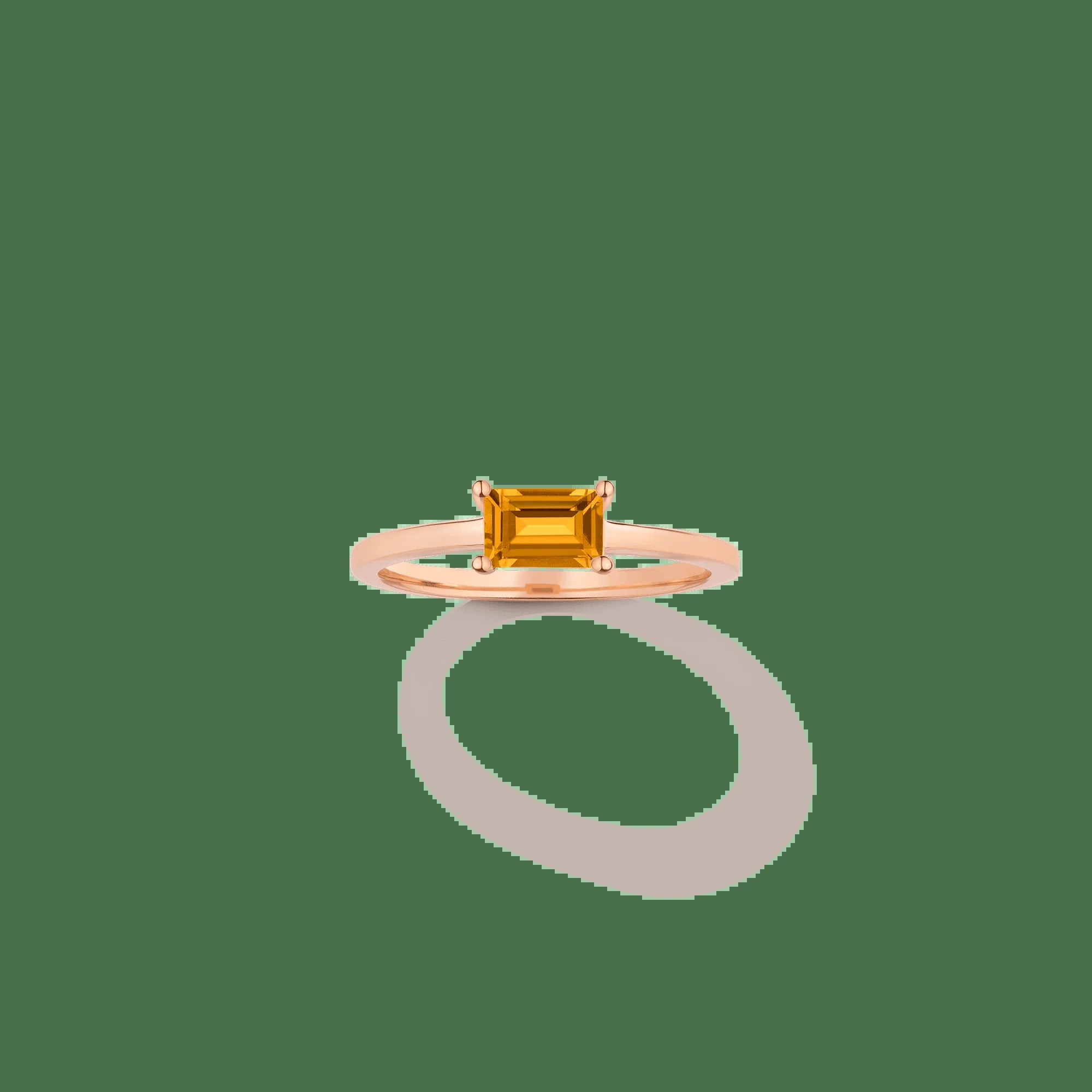 Birthstone Baguette Ring - Garnet NikNenz™ Premium Gold & Diamonds