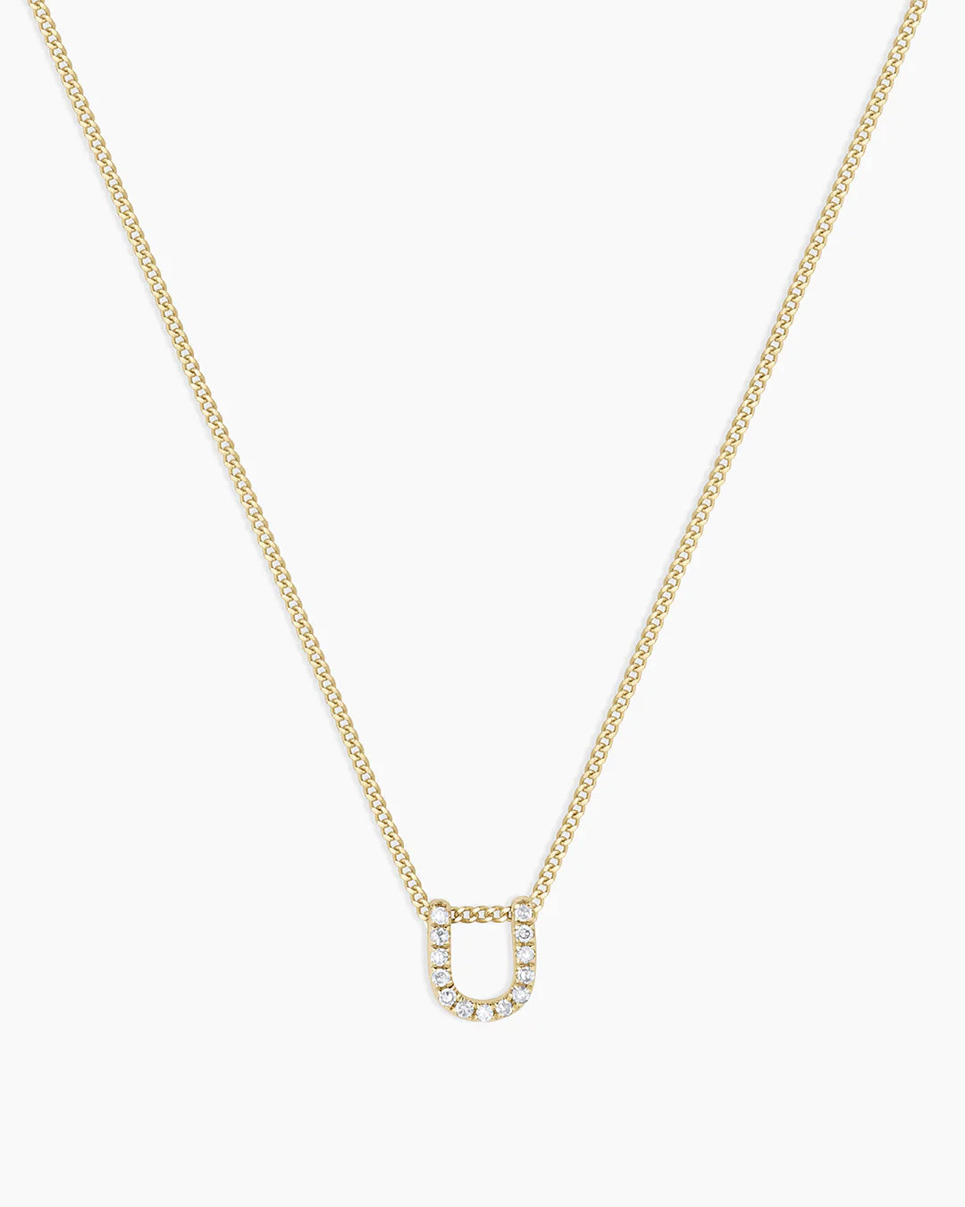 14K Diamond Alphabet Necklace