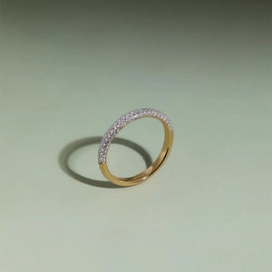 Radiant Gold Pavé Essential Band Ring.