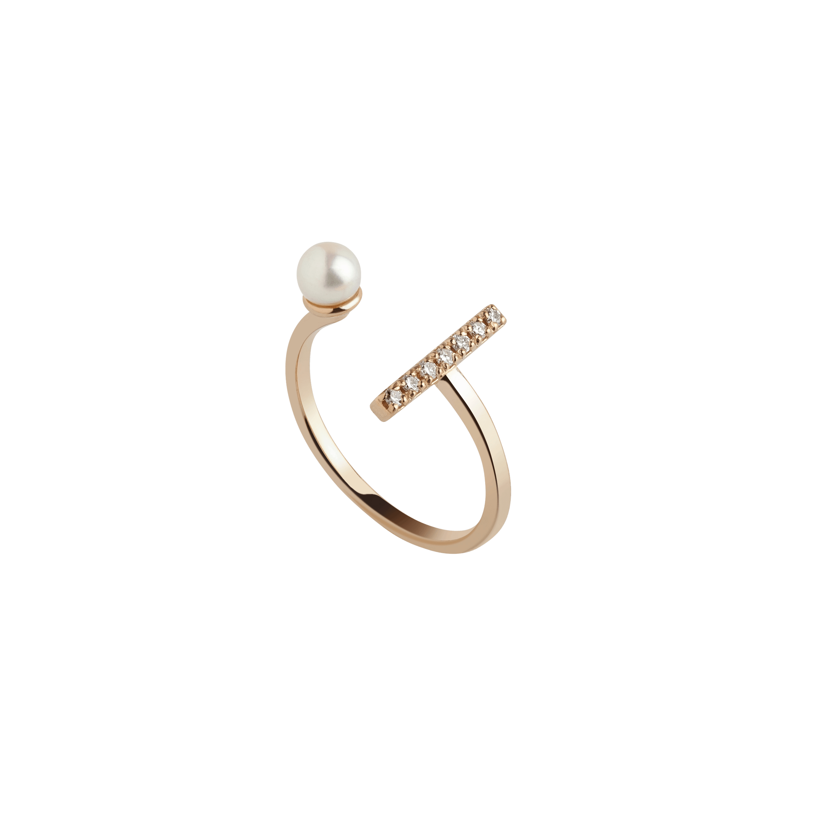 Archival Open Pearl Ring NikNenz™ Premium Gold & Diamonds