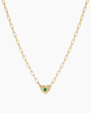 Birthstone Heart Necklace NikNenz™ Premium Gold & Diamonds