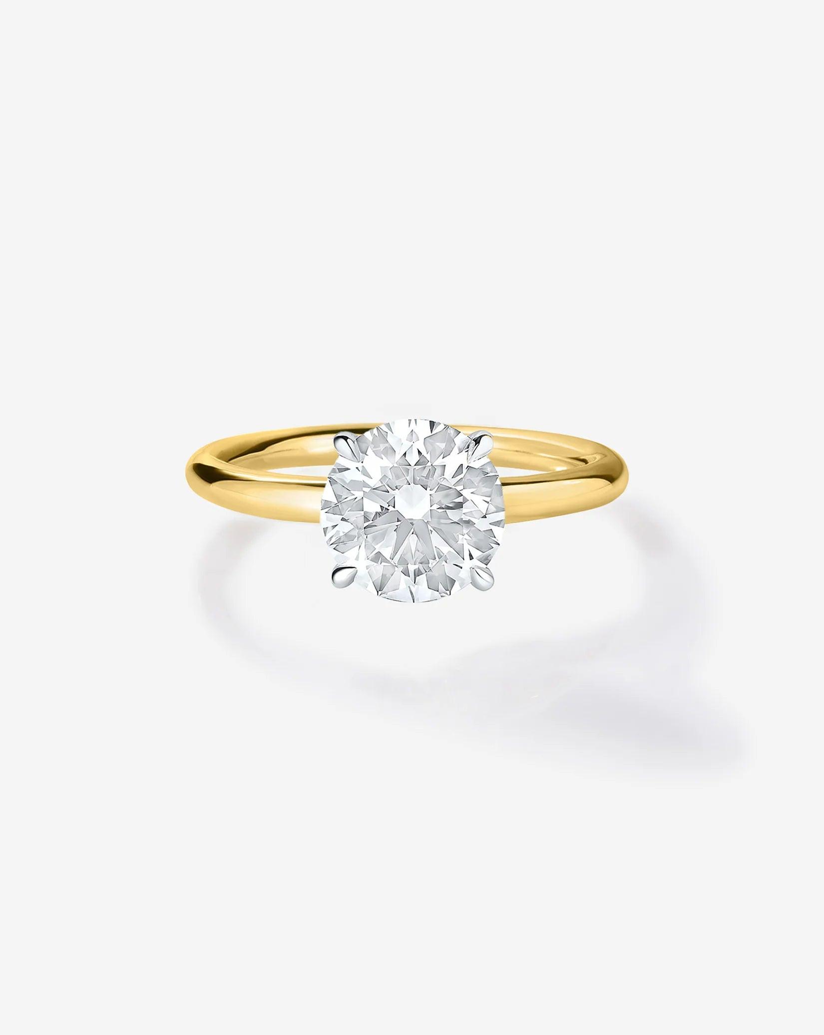 Stunning 1.15ct Round Brilliant Lab Diamond Cloud Solitaire Ring in Elegant 14K Gold – Perfect Engagement Choice!.