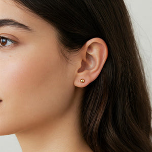 14K Gold Ball Stud Earrings: Minimalist Everyday Jewelry