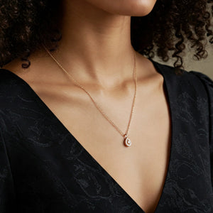 14K Yellow Gold Pear Pendant Necklace, Teardrop Halo CZ Pendant