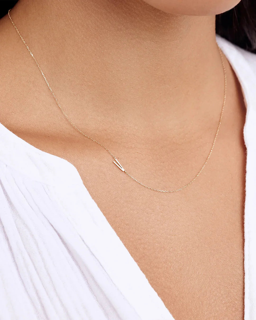 14K Gold Alphabet Necklace NikNenz™ Premium Gold & Diamonds