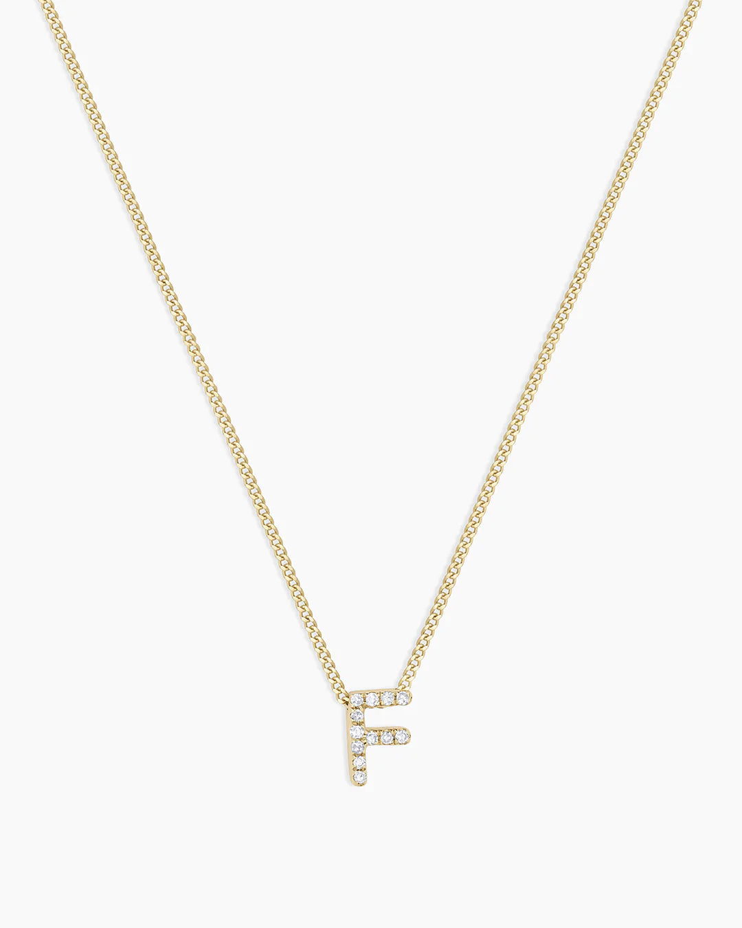 14K Diamond Alphabet Necklace