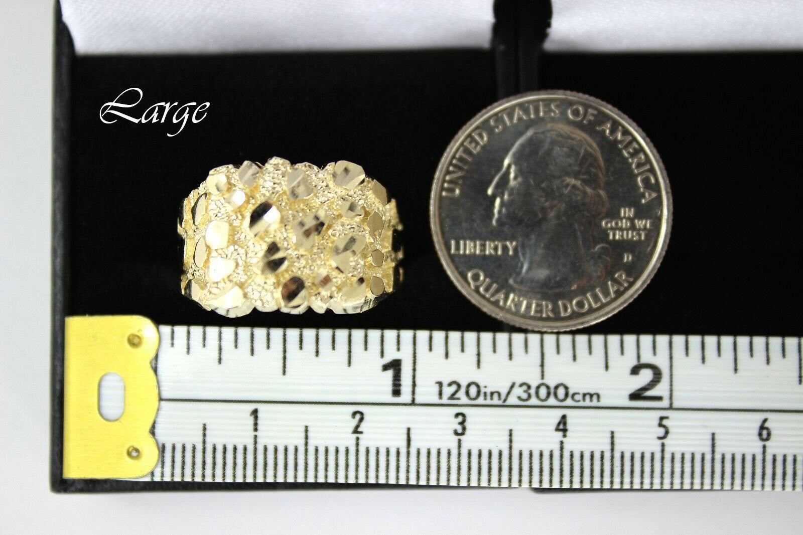 10K Solid Yellow Gold Nugget Style Ring