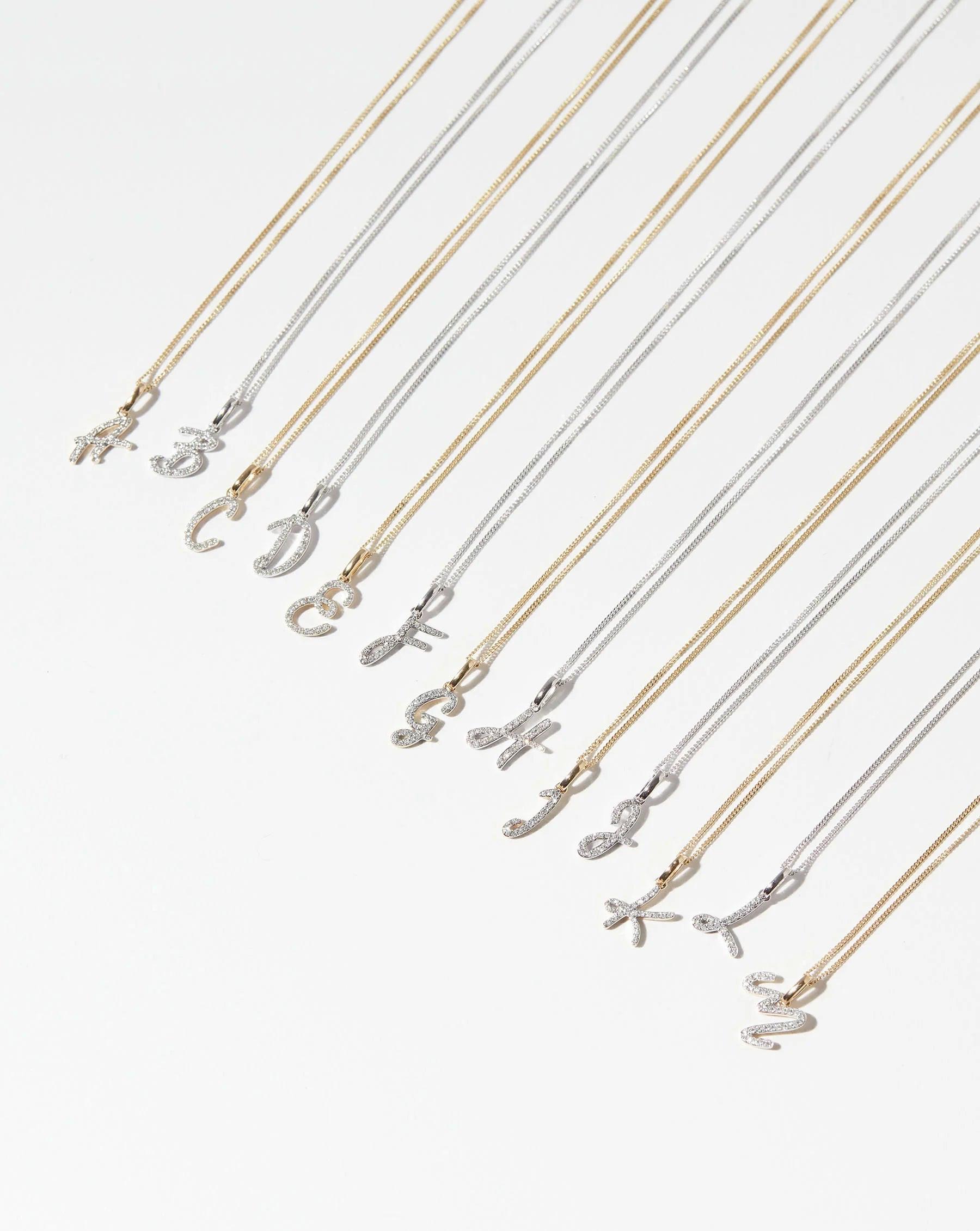 Elegant Diamond Initial Pendant - Personalize Your Style!.