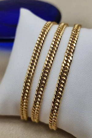 14K Gold Miami Cuban Link Chain - Handmade 5Mm Curb Chain