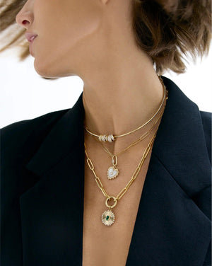 Stunning Mother of Pearl Heart Pendant - Embrace Elegance and Love.