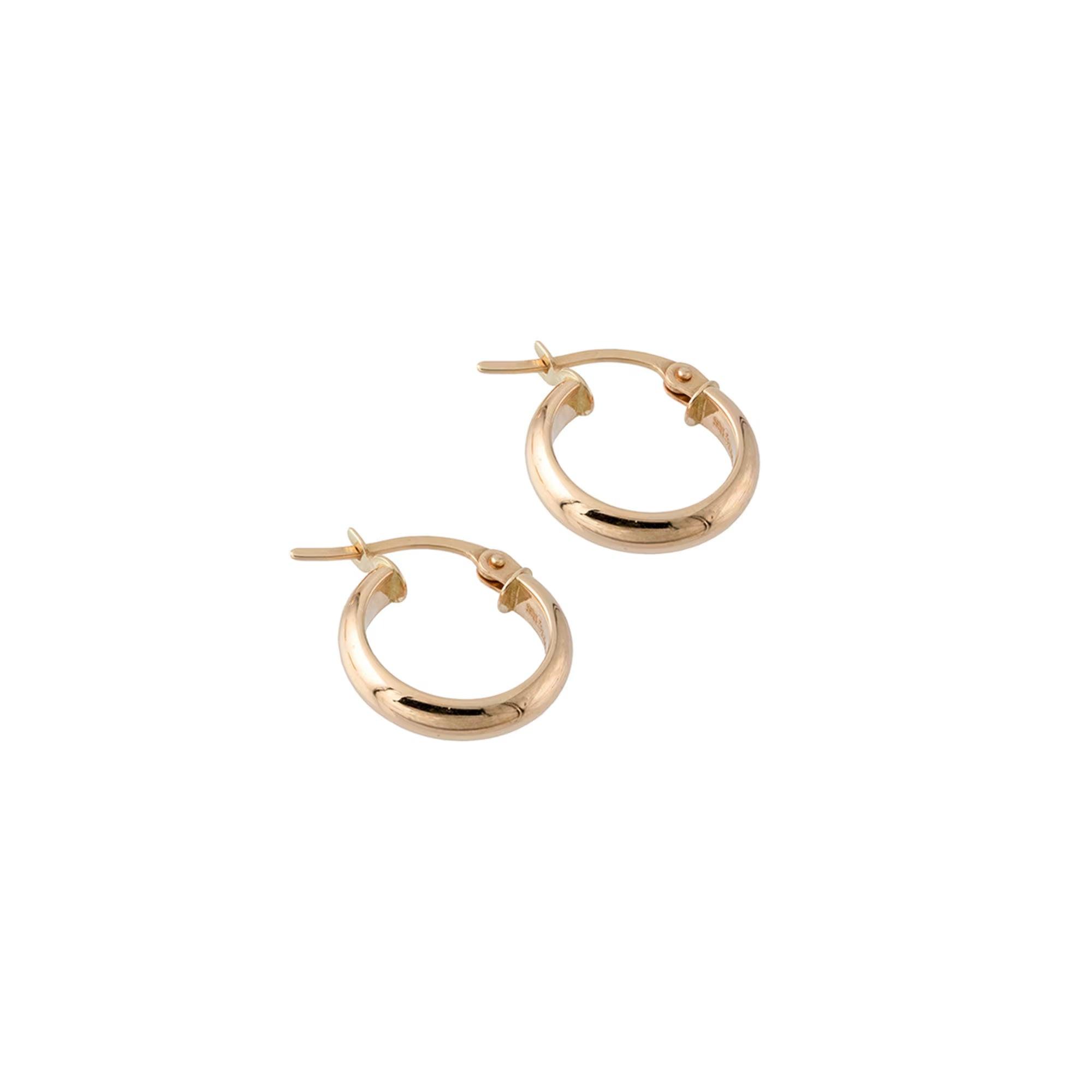 Bold 14K Solid Gold Hoop Earrings - Classic 3.10mm Thick Design.
