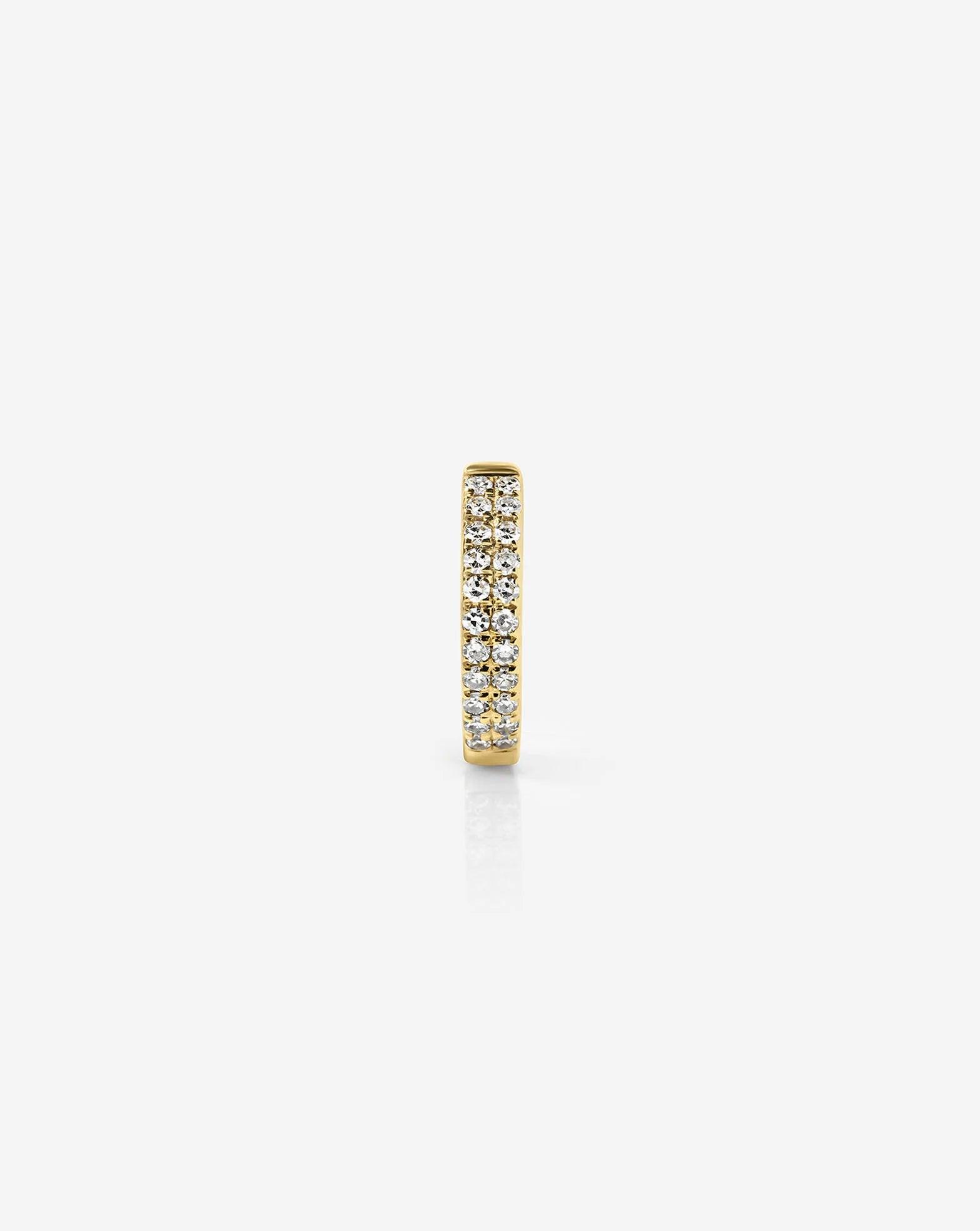 Delicate Double Row Huggie Earrings.