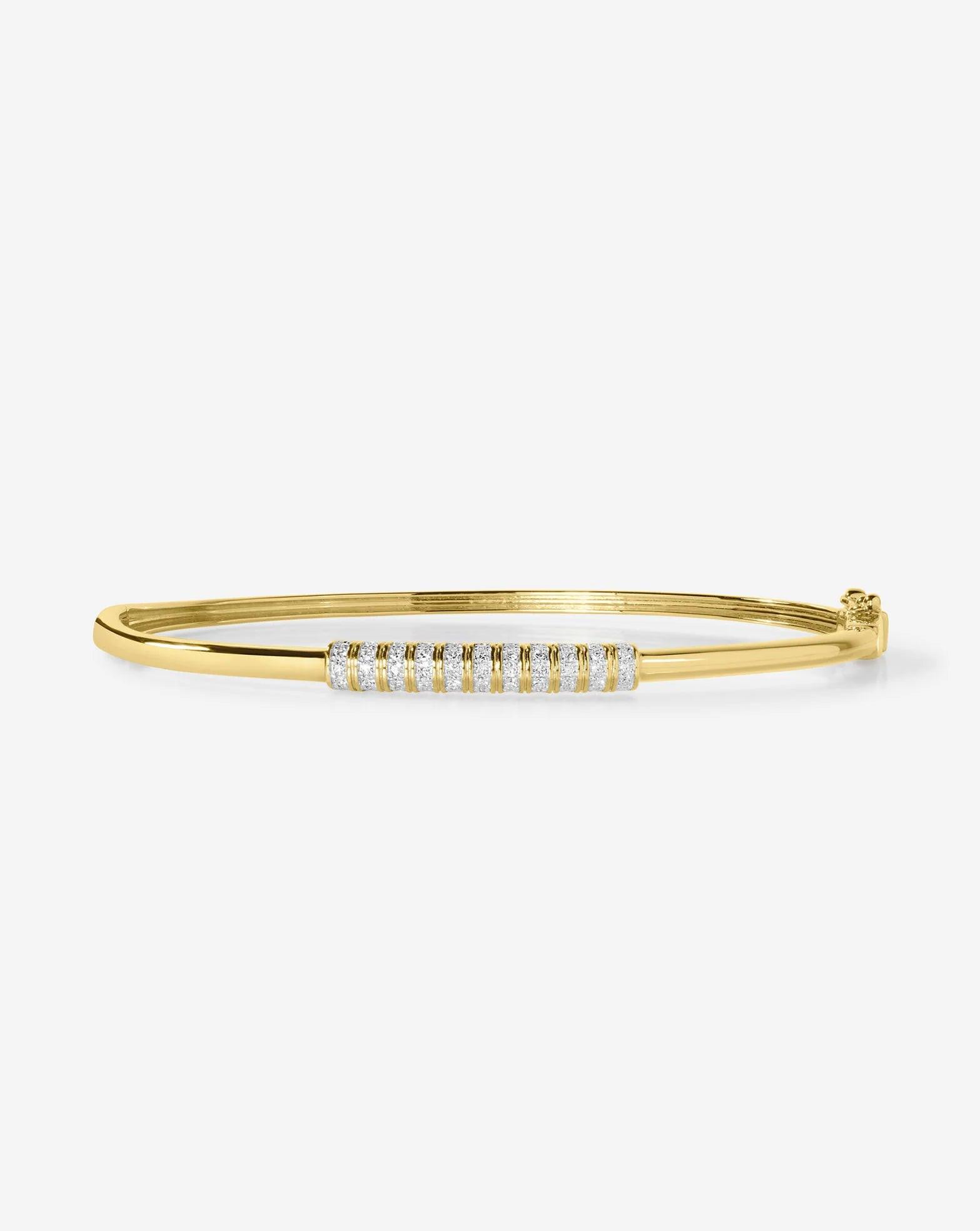Elegant Diamond Bar Bangle - Timeless Luxury Accessory.
