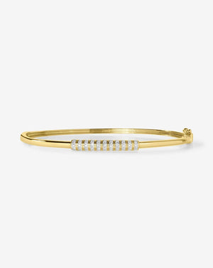 Elegant Diamond Bar Bangle - Timeless Luxury Accessory.
