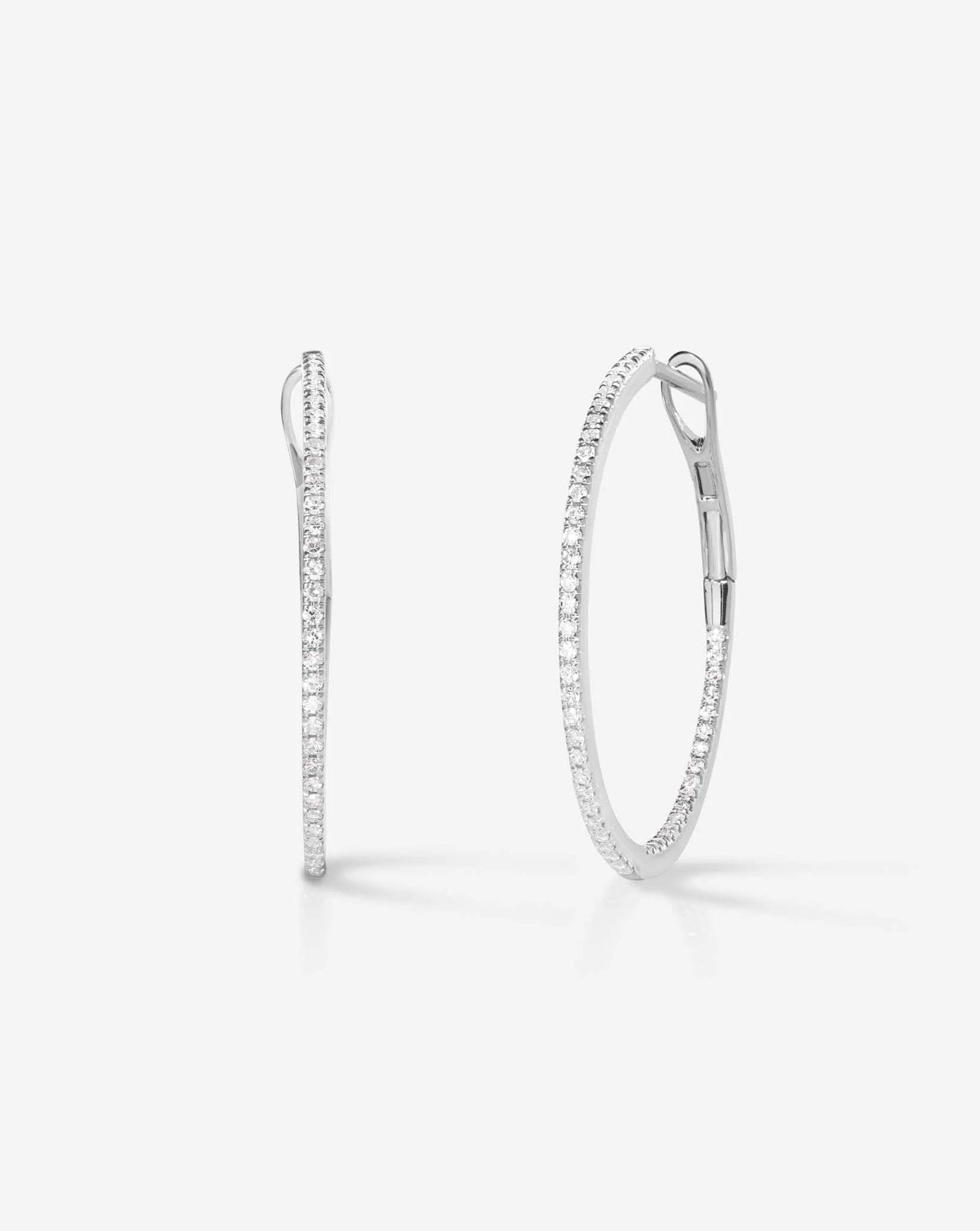 Sparkling Diamond Hoop Earrings.