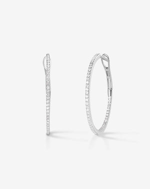 Sparkling Diamond Hoop Earrings.